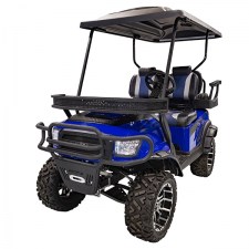 Blue Alpha Golf Cart With Clays Basket